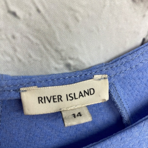RIVER ISLAND Cornflower blue swing dress Uk 14 - Picture 3 of 3